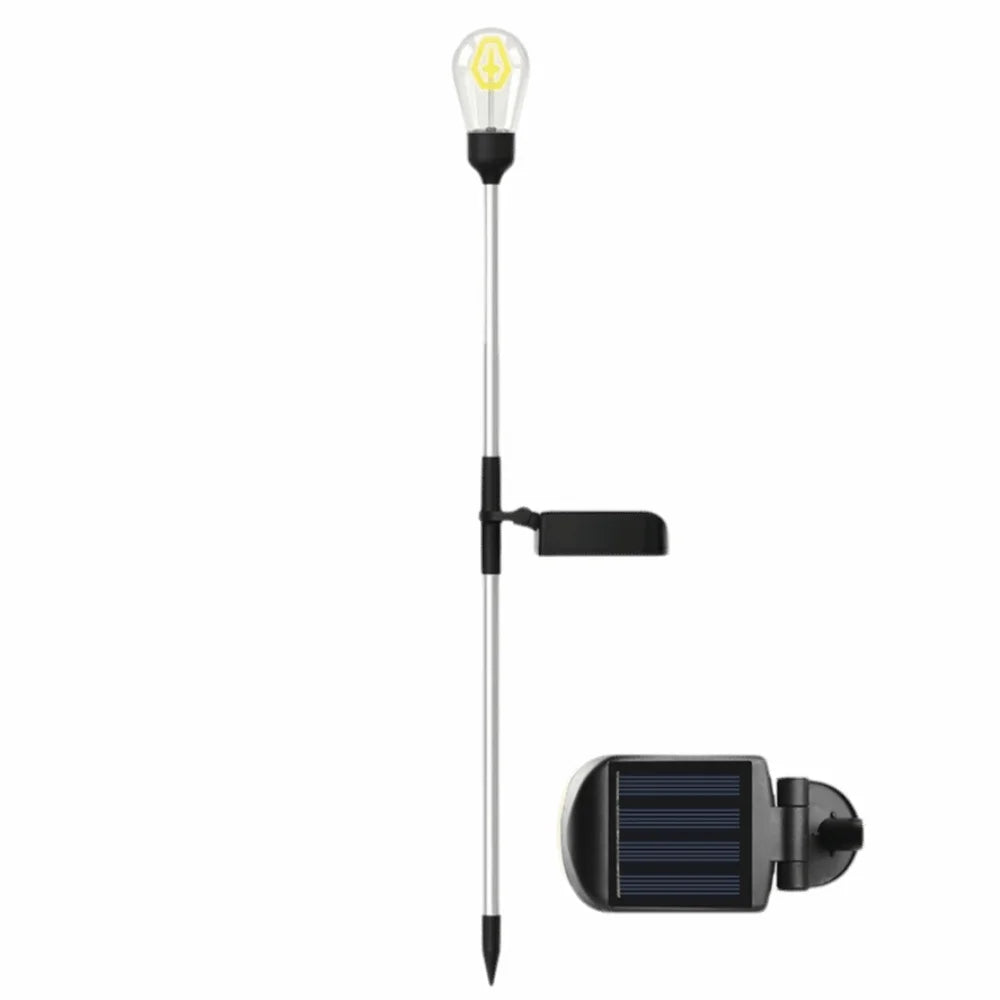 Solar Powered Solar Light Waterproof IP65 Rated Solar Pathway Light 3000K Tungsten Filament Stake Lights Outdoor Garden Light