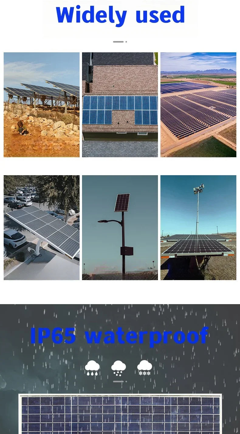 500W Solar Panel Kit with 12V Controller Polycrystalline Silicon Power Supply Portable Outdoor Rechargeable Solar Cell, Househol