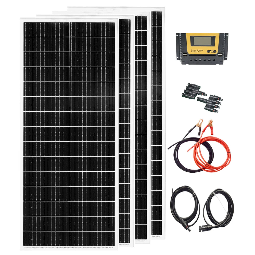 XINPUGUANG 100W 200W 500W 1000W 12V High-Efficiency Monocrystalline Solar Panel PV Module RV Marine Rooftop Farm Battery CE WEEE 24-Month Warranty
