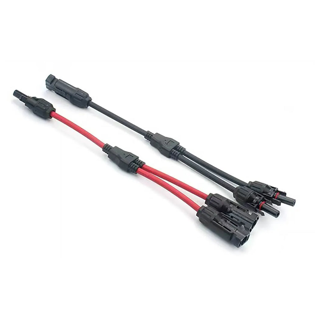 2 in 1 PV Y Branch Solar Parallel Connector 4mm2 1000V Solar Cable Photovoltaic System Male To Female Plug Connector red black PRIME RJ SOLAR PH