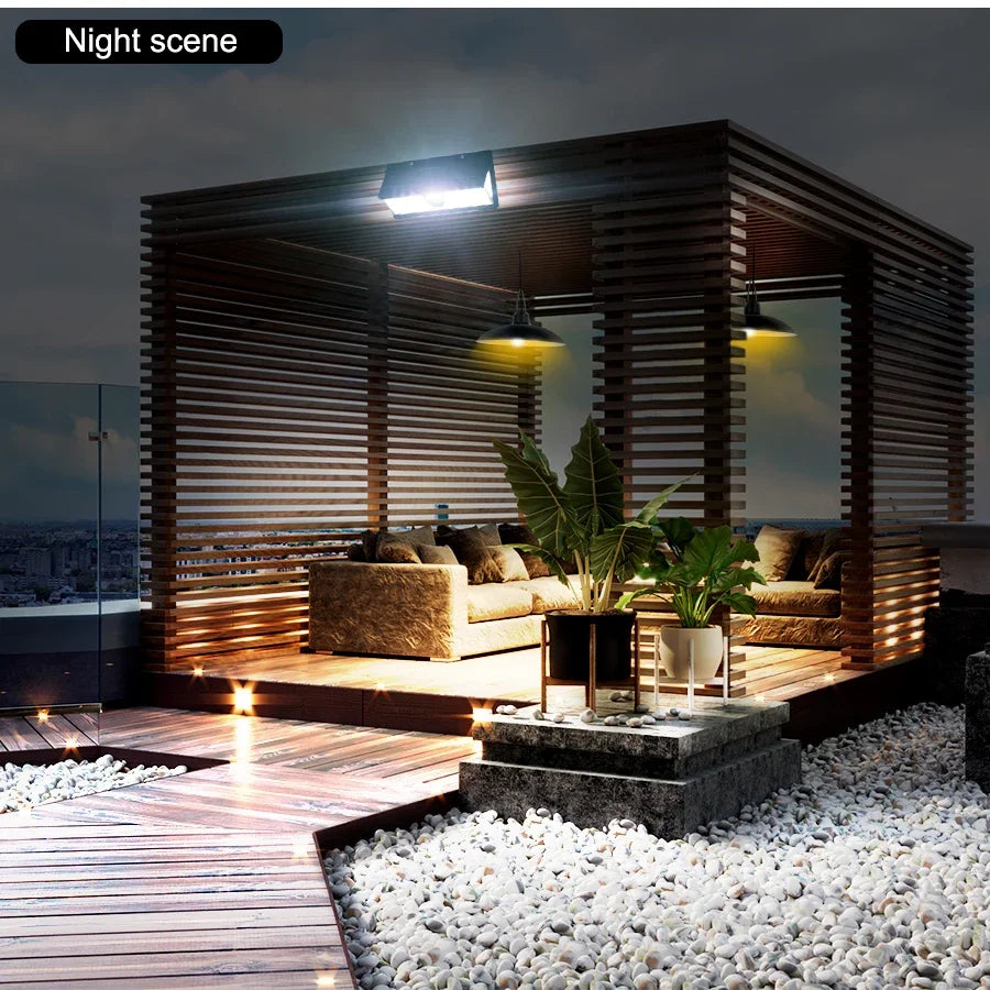 IWP 190 LED Solar Outdoor Garden Yard Wall Lamp 4 Working Modes IP65 Waterproof Motion Sensor 5V CE EMC LVD RoHS 2-Year Warranty