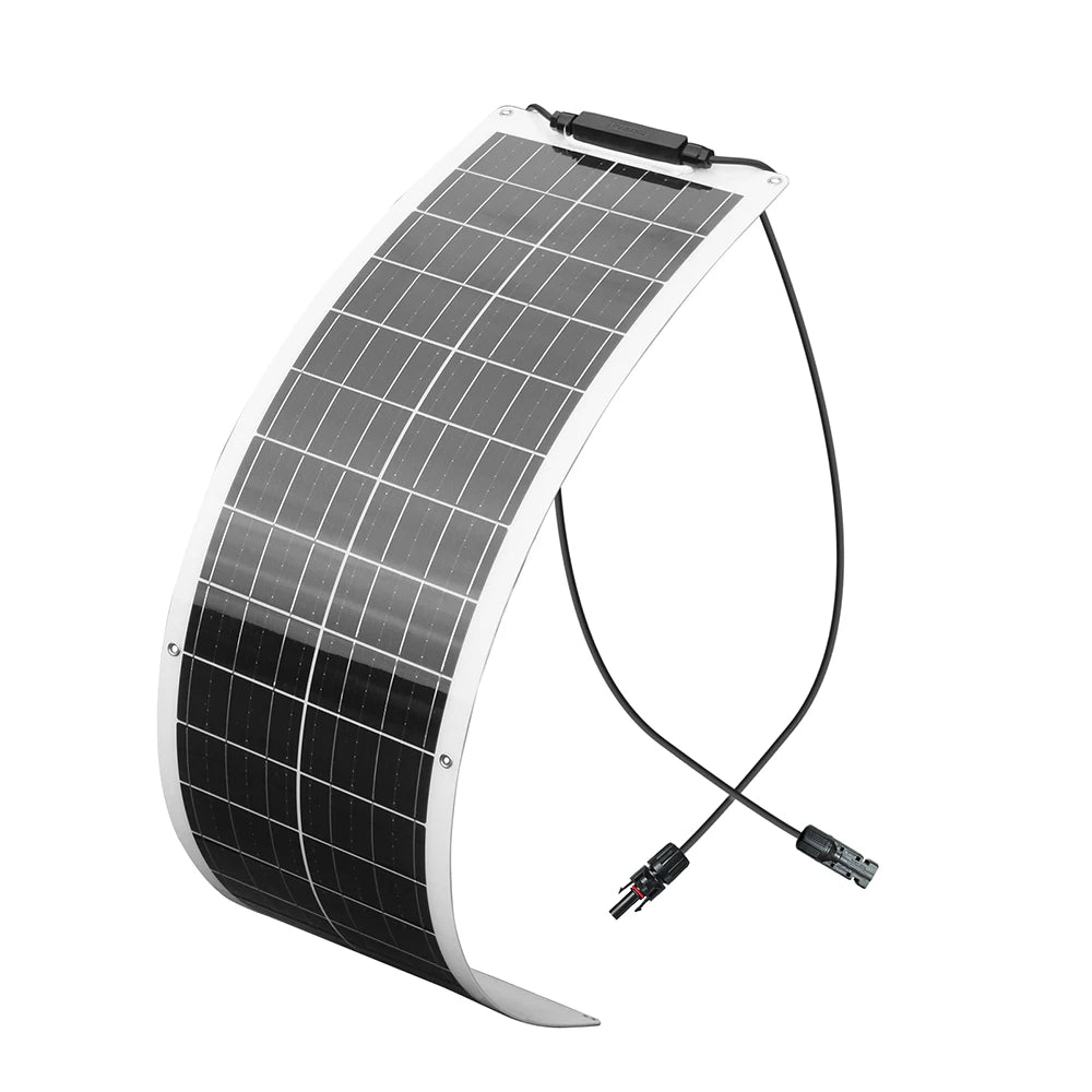 WUZECK Flexible Solar Panel kit 50 Watt  PV Module 100 Watt 12V 24V Solar cable Cell home outdoor Car Boat Battery camping trip PRIME RJ SOLAR PH