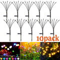 10-Pack Solar Garden Lights 100 LED Firefly Waterproof Solar Powered High Flexibility Swaying Landscape Lawn Light CQC EMC GS RoHS