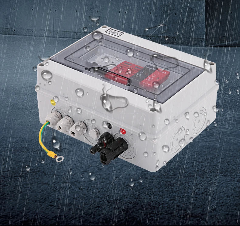 Solar photovoltaic PV Combiner Box With Lightning Protection 1 in 1 out DC 600V Fuse IP65 MCB SPD DB for Solar Panel  Box