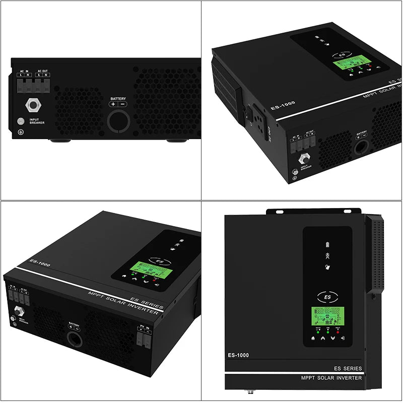 1600W 3000W Hybrid Solar Inverter 12V 24V 220V Pure Sine Wave Inverter Built in MPPT 80A Solar Charger Controller Max PV 400VDC PRIME RJ SOLAR PH