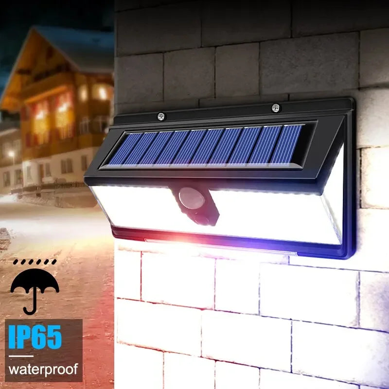 Solar Led Light Outdoor Garden Yard Decoration 190led Lights With 4 Working Mode IP65 Waterproof Solar Motion Sensor Wall Lamps