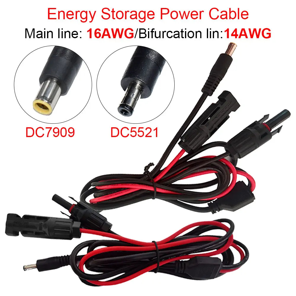14AWG/16AWG Solar Panel Connector to DC5521 DC7909 Adapter Cable Wire PV Panel Plug Cord Battery Wiring  Solar Extension Cable PRIME RJ SOLAR PH