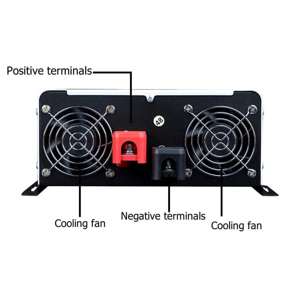 Pure Sine Wave Inverter 8000W 10000W 12000W DC 12V 24V 48V 60V 72V to AC 110V 220V Converter RV Vehicle Solar Inverter CE