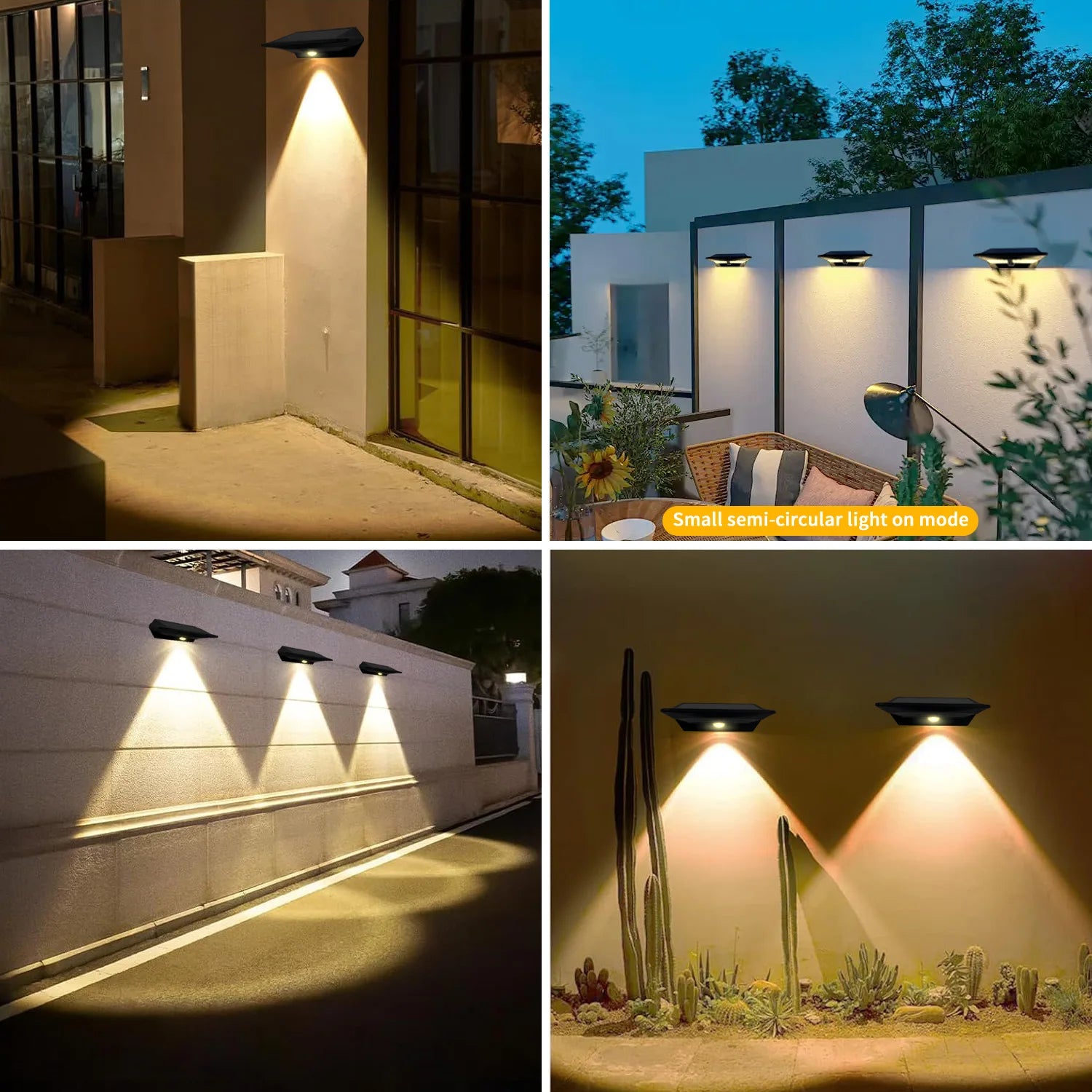 JYWDLIGHTS Solar Fence Lights Radar Sensor Dusk to Dawn IP54 Holiday Decoration Garden Wall Yard Railing Pathway CE RoHS EMC