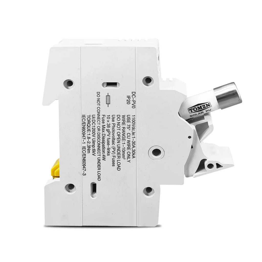 TOMZN 1P Solar PV Fuse Holders suitable for 10*38mm PV fuse Fuse Link for solar system protection PRIME RJ SOLAR PH
