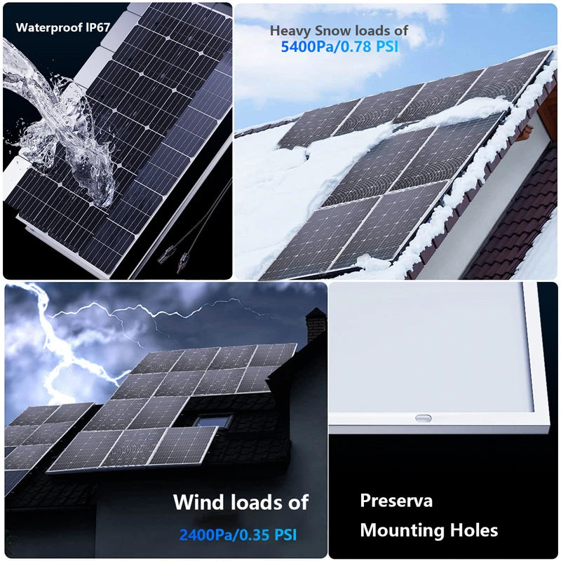 3000W Ultra High Power Solar Panel 12V 24V Efficient Charging Outdoor Household Camping Solar Power Generation System CE FCC