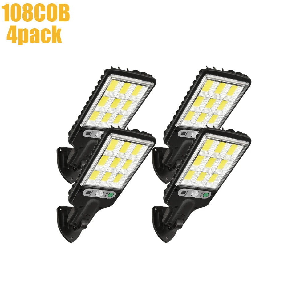 ZTREE Solar Street Light Outdoor Wireless Security Wall Light Motion Sensor 3 Lighting Modes Courtyard Garden Patio UL CE