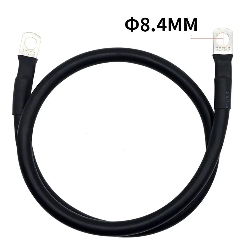 Battery Inverter Cable Set with Terminals 8/6/4/2AWG Stranded Copper Cord Solar Power Connection Wire with Lug PRIME RJ SOLAR PH