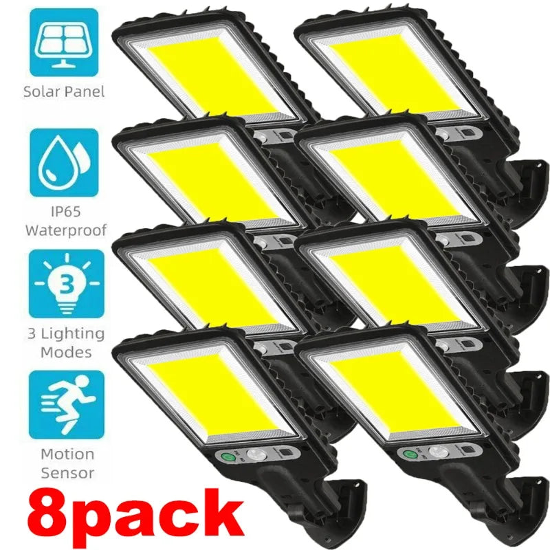 ZTREE Solar Street Light Outdoor Wireless Security Wall Light Motion Sensor 3 Lighting Modes Courtyard Garden Patio UL CE