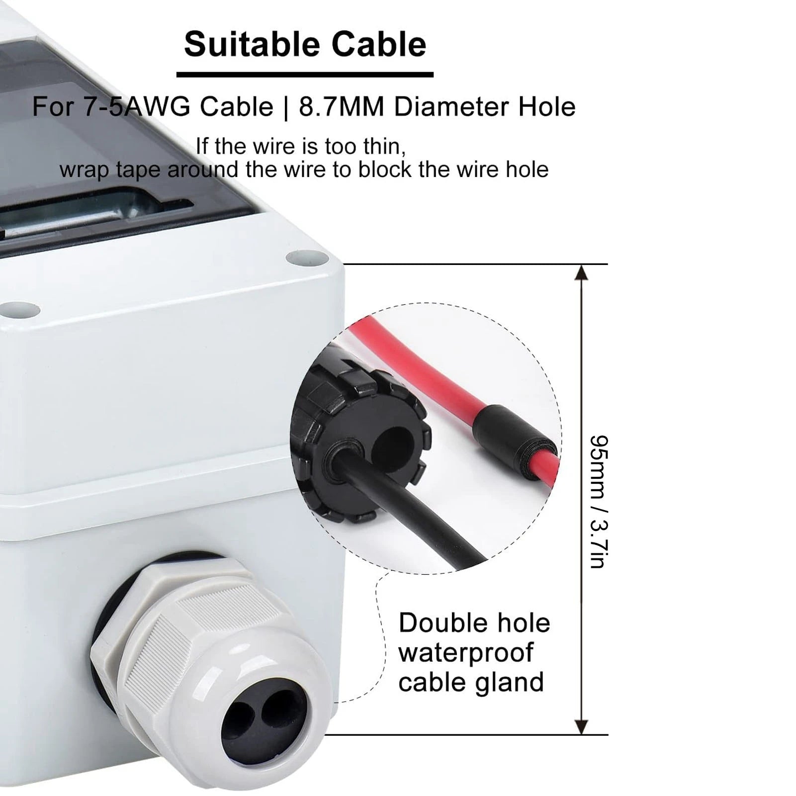 2P Circuit Breaker DC Circuit Breaker DC Circuit Breaker IP65 Waterproof DC Disconnect Switch for Solar PV System 2P 1000V