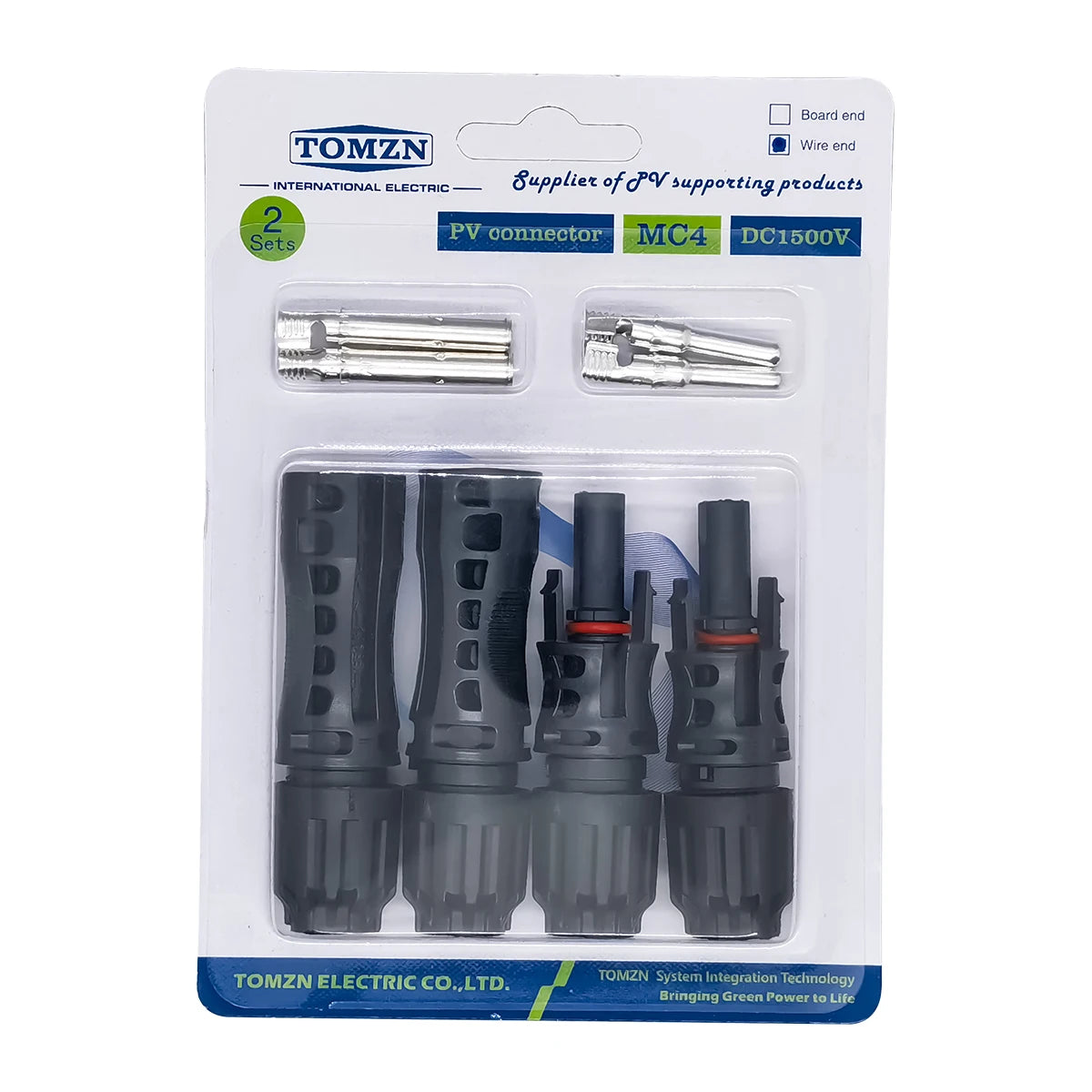 TOMZN 2 sets of PV Solar Connectors 1000V 1500V 32A 45A Panel Branch PV Photovoltaic Wire/Board Terminal Box Inverter IP67 10LOT PRIME RJ SOLAR PH