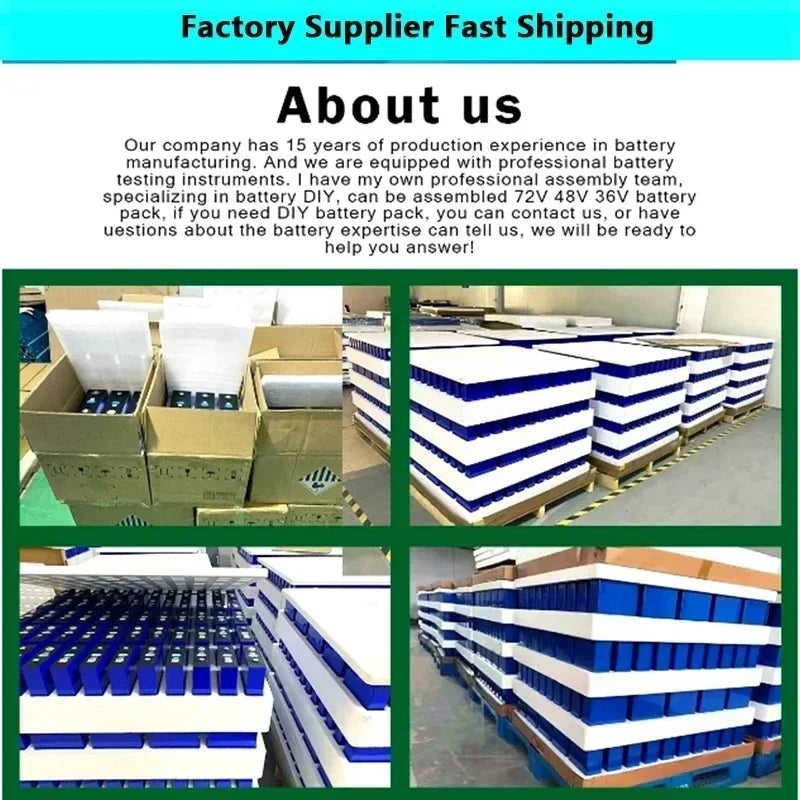 3.2V 360Ah Lithium Iron Phosphate Battery 1C Continuous Discharge 0.1-0.3mΩ Low Internal Resistance for Electric Boat Motor AAAA