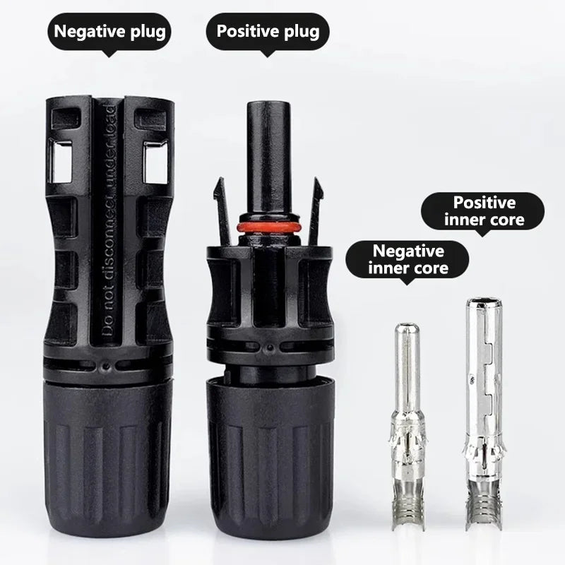 Photovoltaic Solar Connector Kit 1000V 30A 10 20 40 100 200 400 Pcs PV MC Cable 2.5mm2 4mm2 6mm2 Panel Connectors