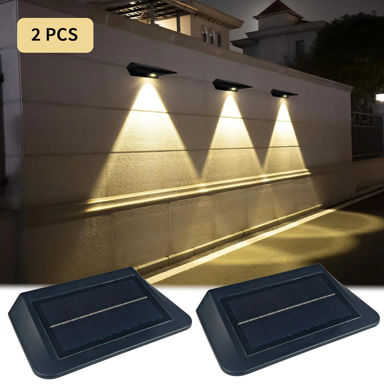 JYWDLIGHTS Solar Fence Lights Radar Sensor Dusk to Dawn IP54 Holiday Decoration Garden Wall Yard Railing Pathway CE RoHS EMC