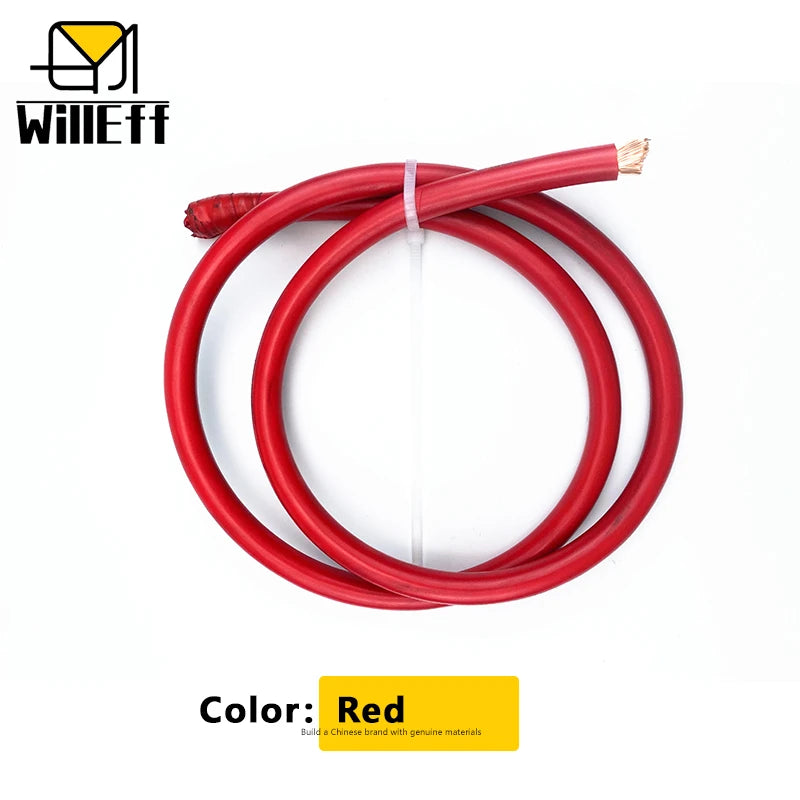 PVC Electric Cable Solid Pure Copper Wire Power Extension cable Car battery jumper wiring Electrical wires 1AWG 2AWG 4AWG 6AWG