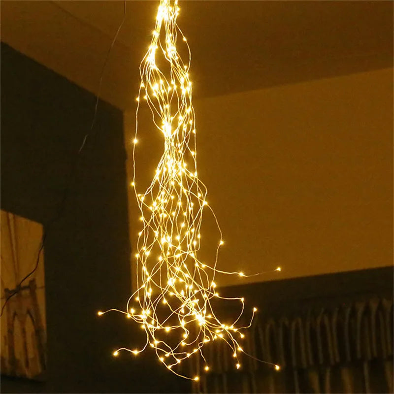 LSDM 200 LED Solar Copper String Light 2M Waterproof Garden Fairy Garland Wedding Party Christmas Tree Home CCC CE RoHS 1-Year Warranty