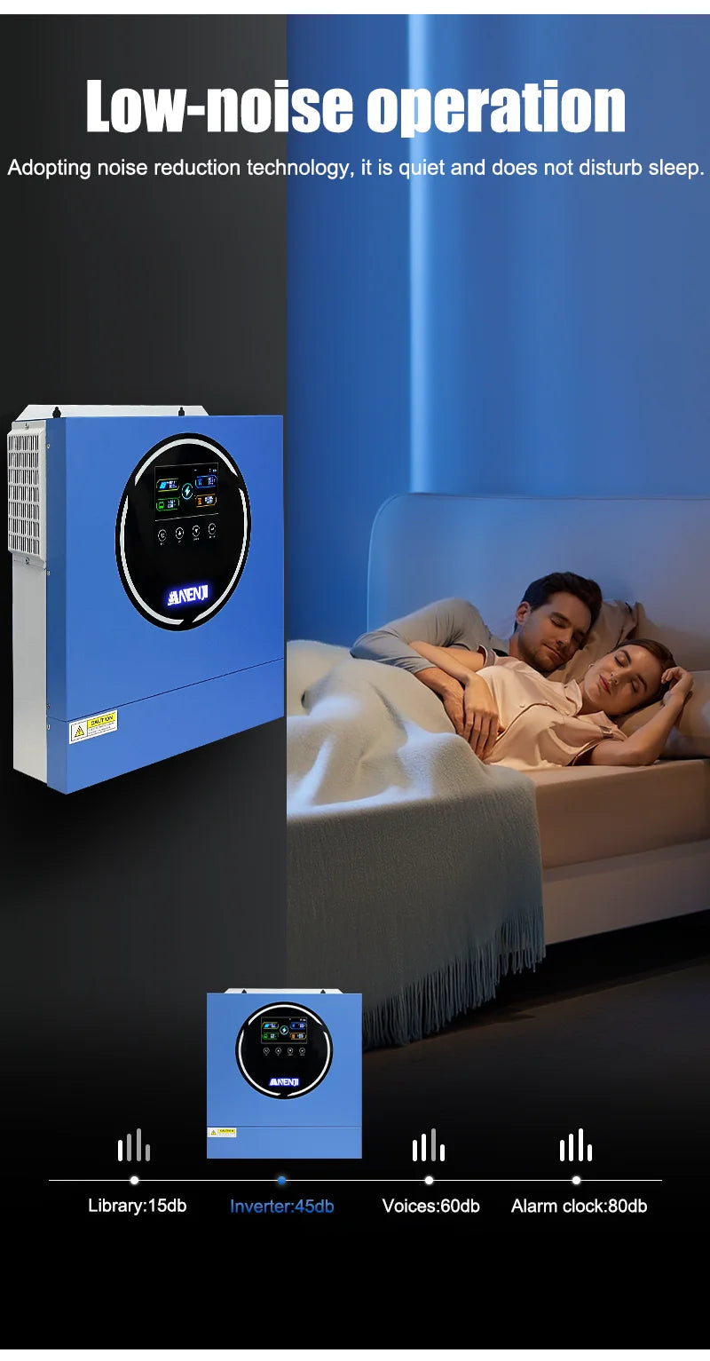 4.2KW 24V Dual Output Hybrid Solar Inverter On-grid/Off-grid Pure Sine Wave 50Hz Built-in Wifi & 100A MPPT For PV 500V BMS RS485