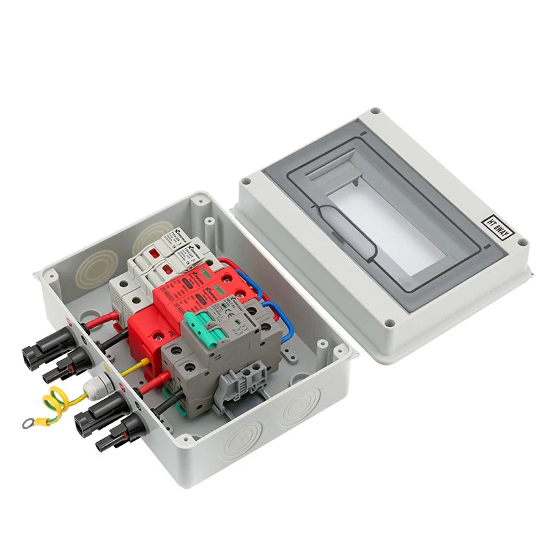 XIONGISOLAR High-quality 600V PV Combiner Box 1-In-1-Out DC with Fuse MCB SPD for Solar Panel Photovoltaic Protection Box