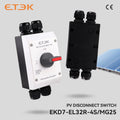 Photovoltaic Solar DC Isolation Switch Outdoor PV Solar Switch 4P 1000V 32A UKPM  Rotating Handle IP66 Waterproof EKD7 PRIME RJ SOLAR PH