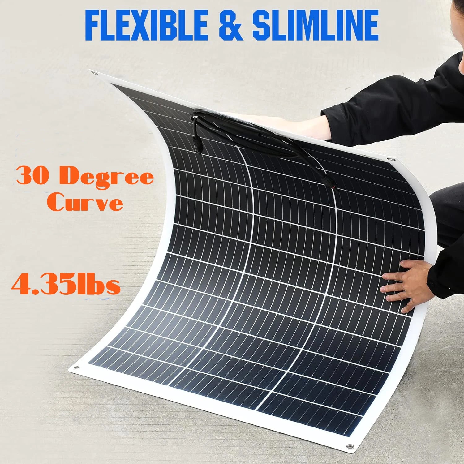 Solar Panel 125W 250W Flexible Panel Solar Monocrystalline Cell Power Station 12V Battery Charge For Camping Boat RV