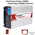 Pure Sine Wave Power Inverter 6000W 8000W DC 12V 24V 48V 60V 72V to AC 220V 60Hz Frequency Converter Dual Socket USB CE