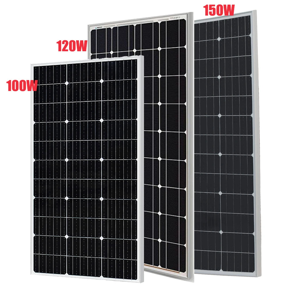 XINPUGUANG 100W 120W 150W Lightweight Solar Panel Module Aluminum Frame 12V 24V 36V Battery Car Home Farm Boat RV Camping Yacht CE FCC RoHS WEEE
