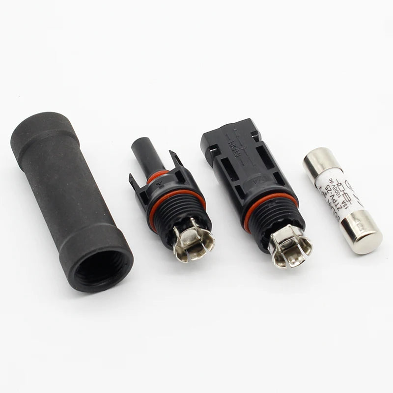 1pcsFuse Holder Protective Connector Fuse protection 1000 VDC Male to Fem PV Photovoltaic Solar Diode Waterproof 15A/20A/30A PRIME RJ SOLAR PH