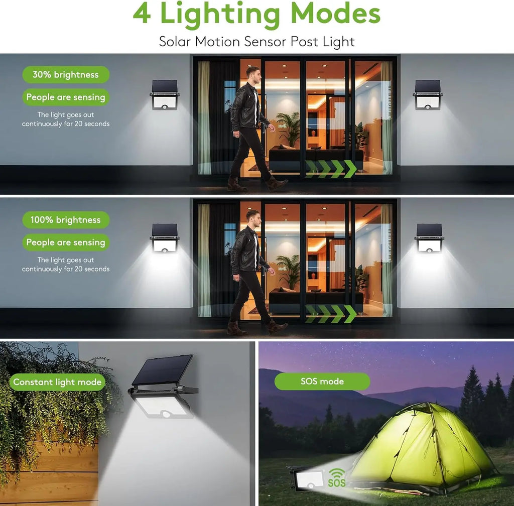 SKYSHADOW 232 LED Solar Floodlight Motion Sensor IP65 Waterproof Adjustable Wide-Angle Outdoor Garden Wall Lamp CCC CE RoHS