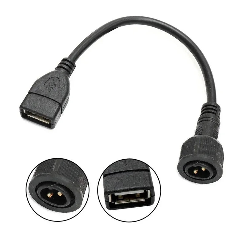 Outdoor Waterproof 2 Pin to USB Female Connector Cable for Solar Light Panel 2 Core Male Female to USB Conversion Wire Adapter PRIME RJ SOLAR PH