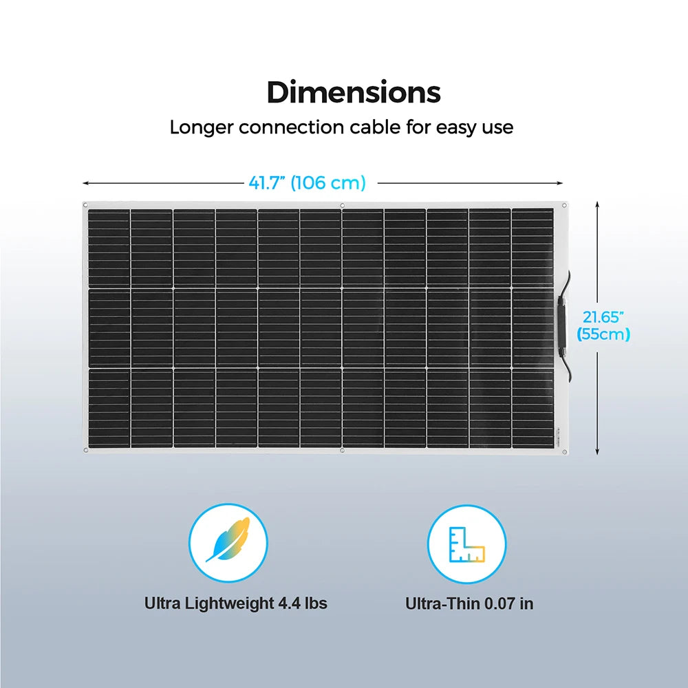 WUZECK 120W 240W 1200W 12V Flexible Solar Panel Cell 1-10 Pcs RV Caravan Boat Roof Battery Charging CE FCC RoHS WEEE