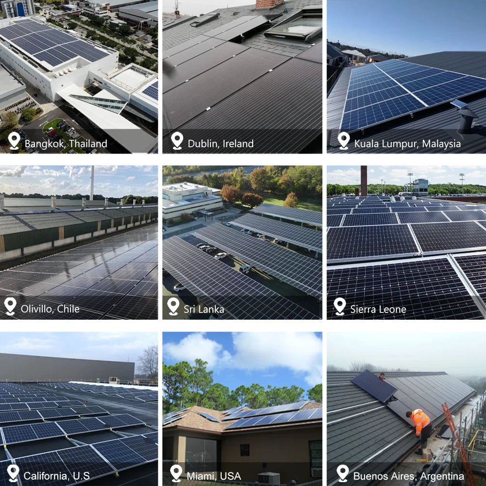 BR-550W Bifacial Mono Half Cell All Black Solar Panel 550W 600W 22% Efficiency CE RoHS ISO9001 IEC 25-Year Warranty Solar Farm