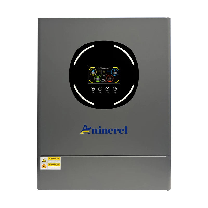 ANINEREL 11kW 6.2kW 48V Hybrid Solar Inverter Dual Output Dual Input Color LCD MPPT 160A 120A PV 500VDC Solar Controller