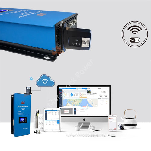 2000W 2-Phase 240V On-Grid Tie Solar Inverter 3M Limiter Sensor MPPT DC 45-90V Microinverter for US CE LVD 1-Year Free Maintenance Lifetime Support