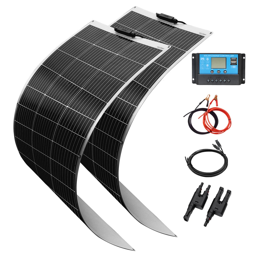 WUZECK 120W 240W 1200W 12V Flexible Solar Panel Cell 1-10 Pcs RV Caravan Boat Roof Battery Charging CE FCC RoHS WEEE