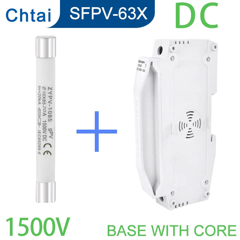 Dc fuse PV Solar 10*38mm DC1000V with LED indicator 1P Base 15A 20A 25A 32A 10/14*85 DC1500V Photovoltaic system protection gpV PRIME RJ SOLAR PH