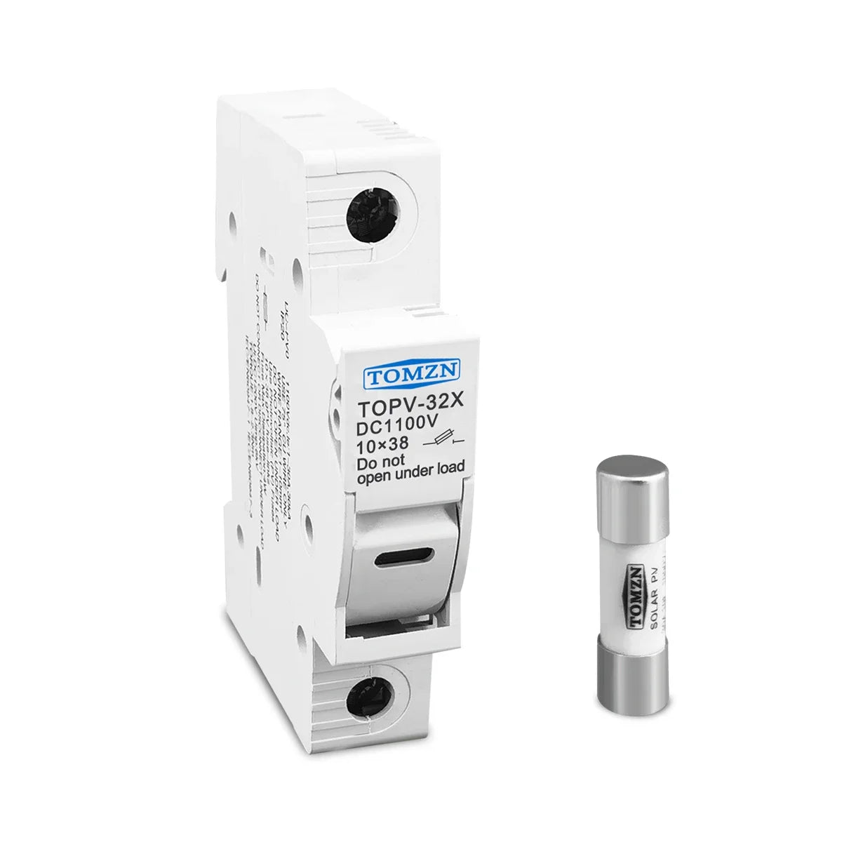TOMZN 1P Solar PV Fuse Holders suitable for 10*38mm PV fuse Fuse Link for solar system protection PRIME RJ SOLAR PH
