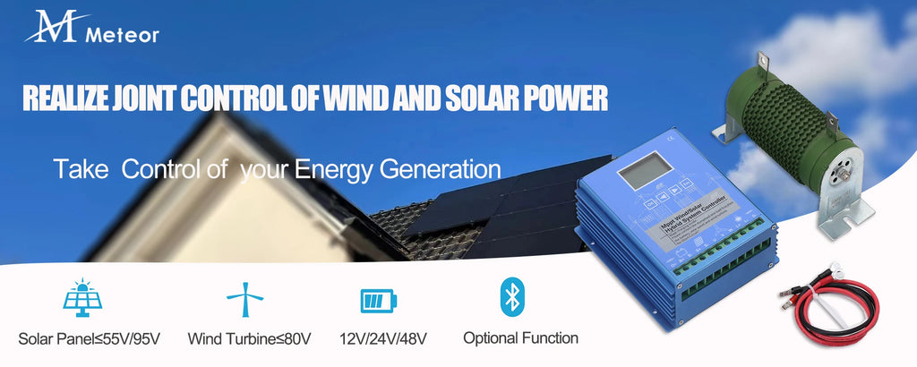 HECRO 10kW Wind 4kW Solar MPPT Wind Solar Hybrid Charge Controller 12V 24V 48V Auto Dump Load Resistor CE