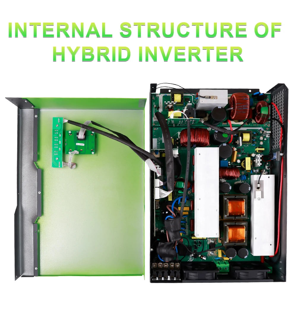 Solar Invert 3.5KW AC 220V DC 24VDC MPPT 110A 500VDC PV Input Pure Sine Wave Hybrid Invert 3500W with WIFI