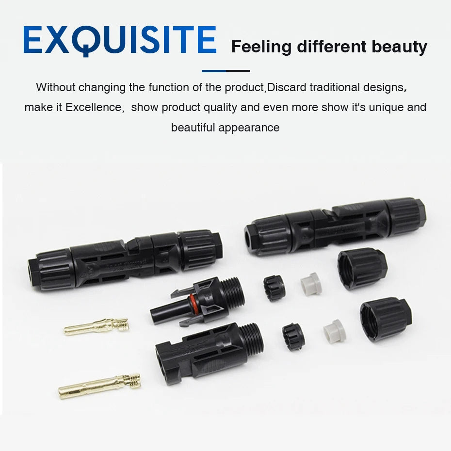 30 Pairs Solar Connector 1000V Solar Plug 30A for PV Cable Connection UV Resistant IP67 Male Female Connector PRIME RJ SOLAR PH