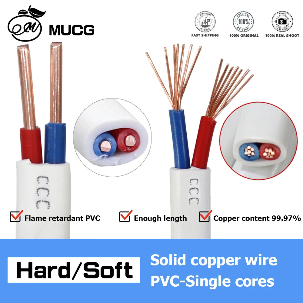 PVC Hard/Soft Jacket cable Solid Copper Cable Home Power cable Copper Wire Jacket wire energy extension Electrical wires 110V PRIME RJ SOLAR PH