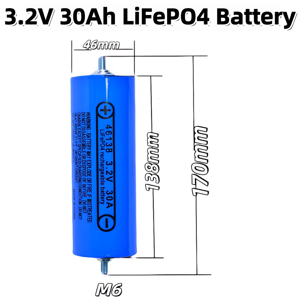 4PCS 3.2V LiFePO4 Battery Set High-Grade 100Ah 105Ah 20Ah 30Ah 50Ah 32Ah for DIY Motorcycle Car Motor Modification 12.8V RV EV