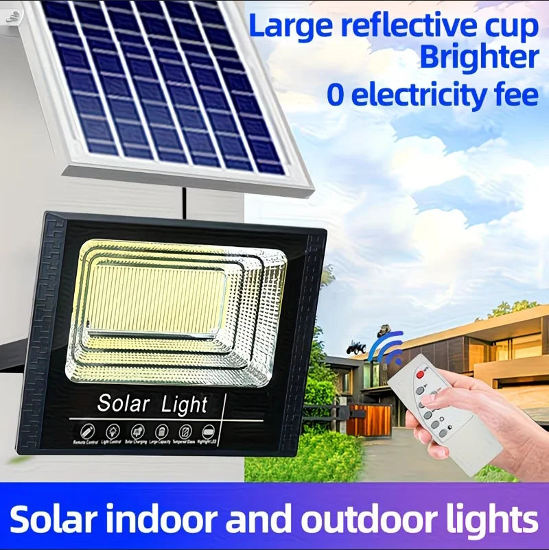 KCOIIFUN 30W Solar LED Flood Light Reflector Spotlight Remote Control Garden Street CCC EMC ROHS GS