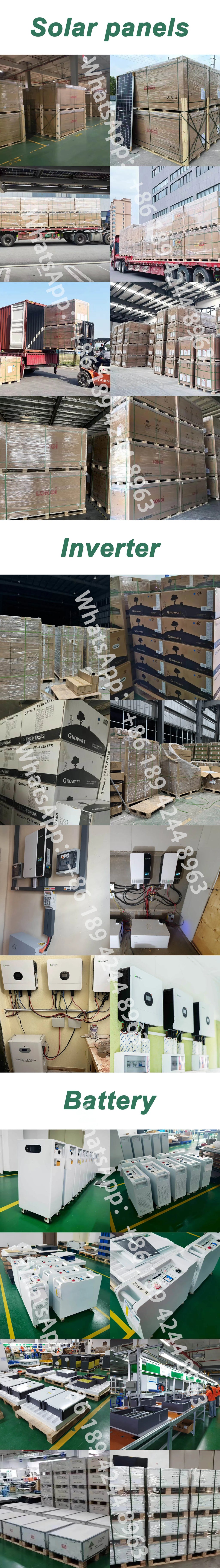Solar Panel Hybrid Power System Complete 8Kw 15Kw 25Kw Solar Energy Storage System Residential With Photovoltaic Panels