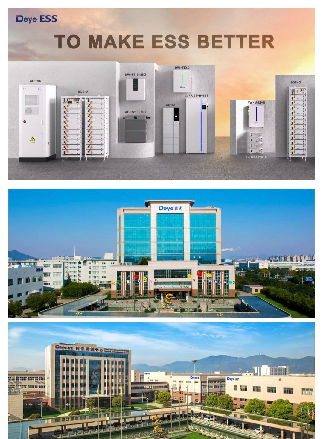 DEYE SE-G5.1 Pro-B 51.2V LiFePO4 Battery Pack 10kWh 20kWh 500AH High Voltage Solar Energy Storage System in Stock